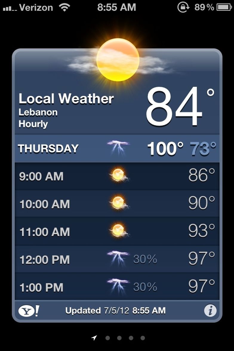 hourly weather forecast for tomorrow