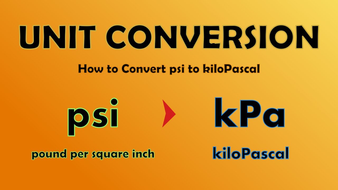 convert psi to kpa