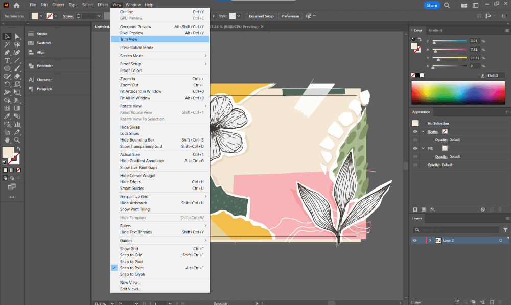 how to crop to artboard illustrator