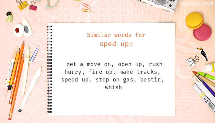 synonym for speeding up