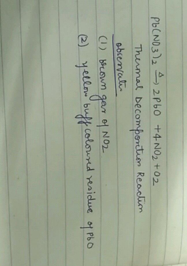 what do you observe when lead nitrate is heated