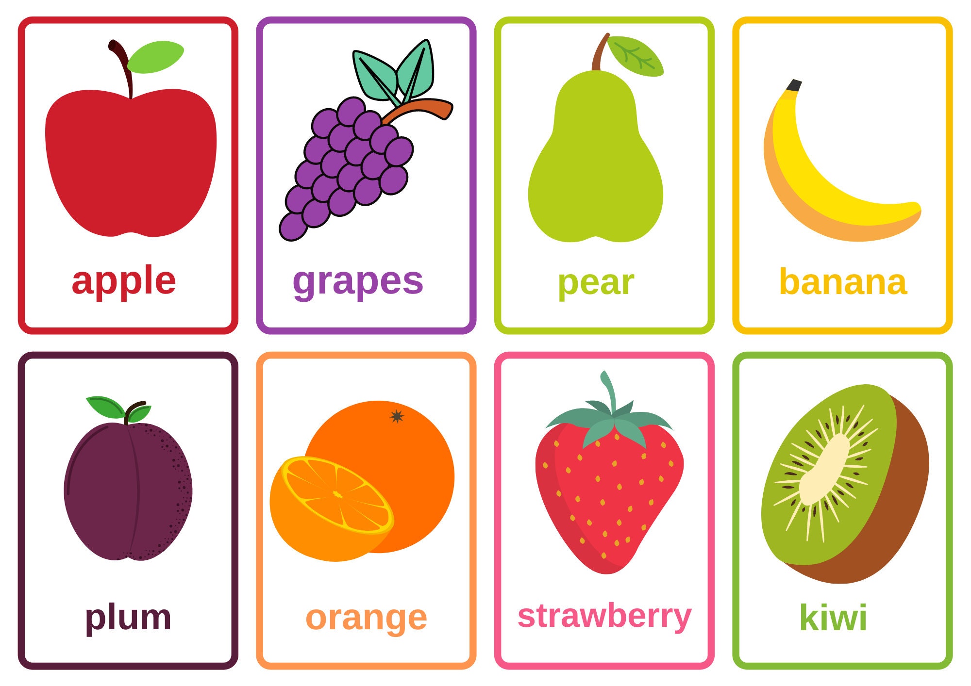 fruit flashcards