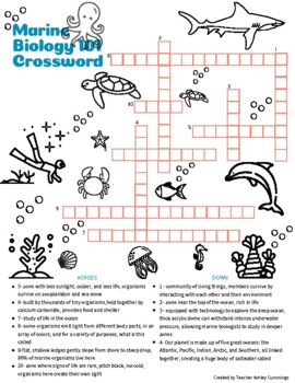 marine fish crossword clue