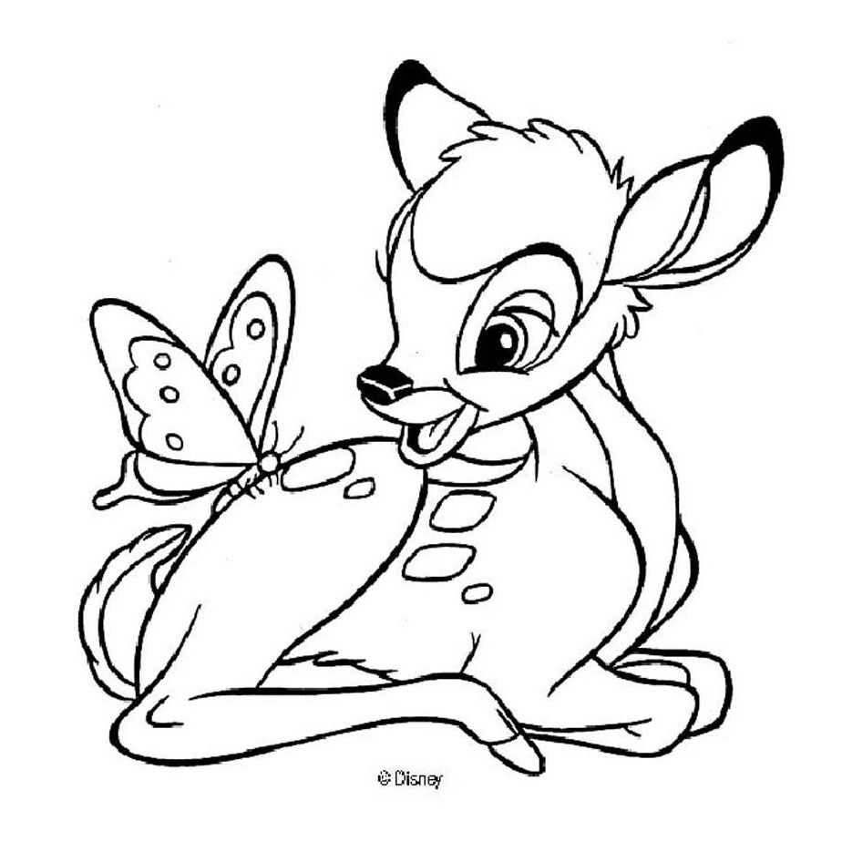 dibujo de bambi para colorear