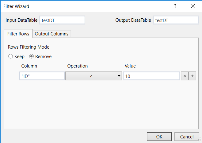 filter data table uipath