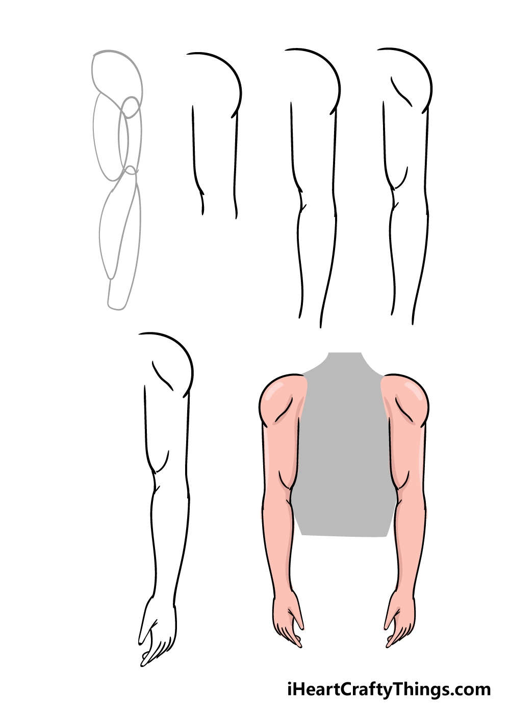 how to draw a human arm