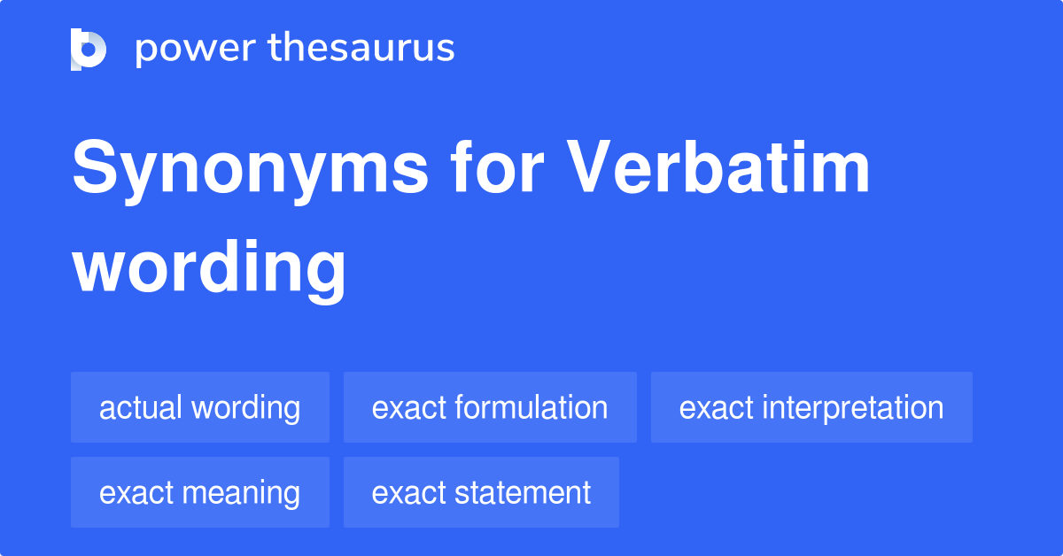 wording thesaurus