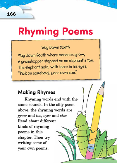 a poem with rhyming words