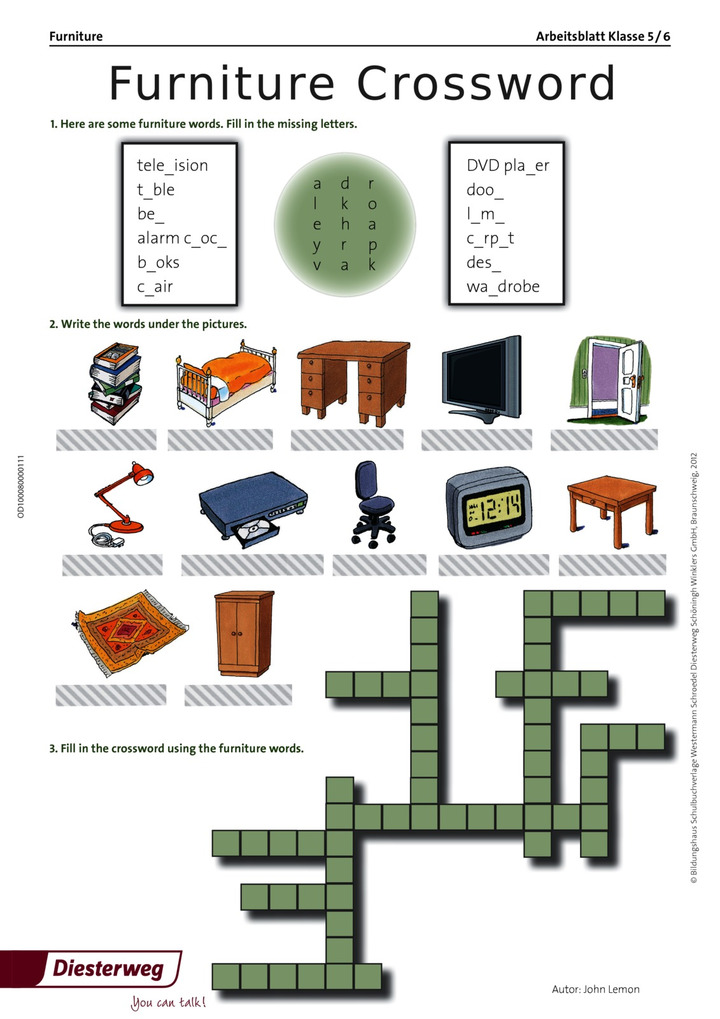 furniture van crossword