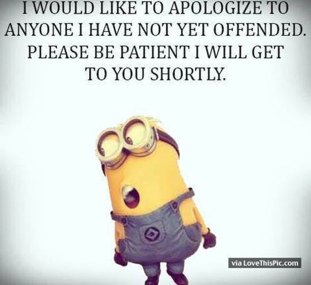 attitude minion quote on life