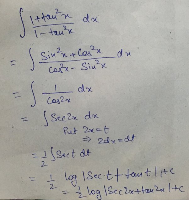 1 tan square x is equal to