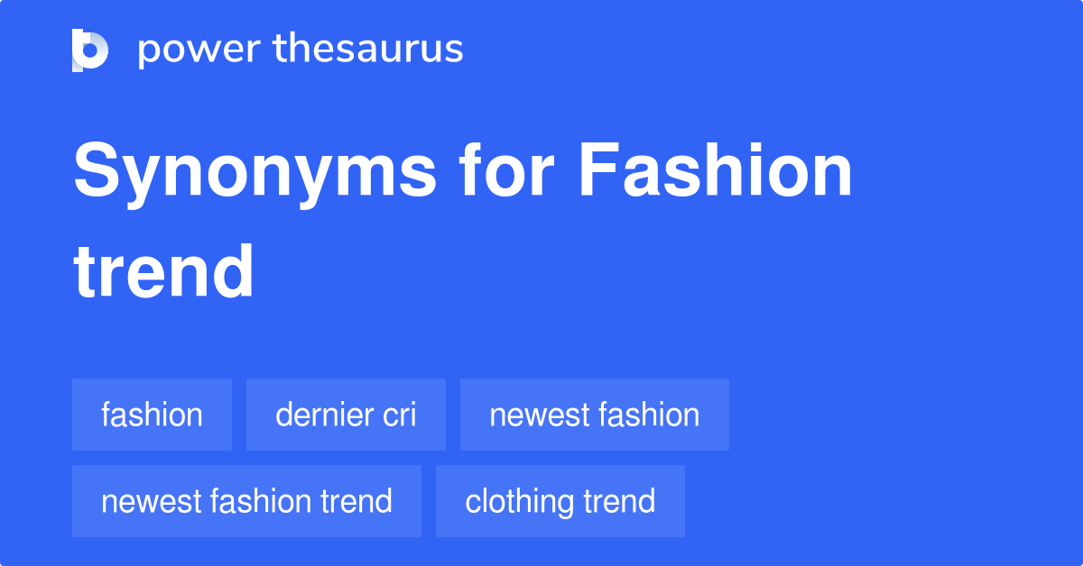 synonyms for fashion