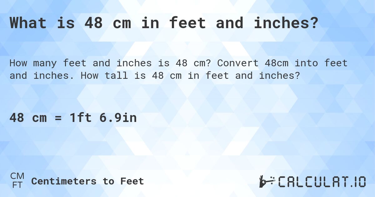 48cm into inches