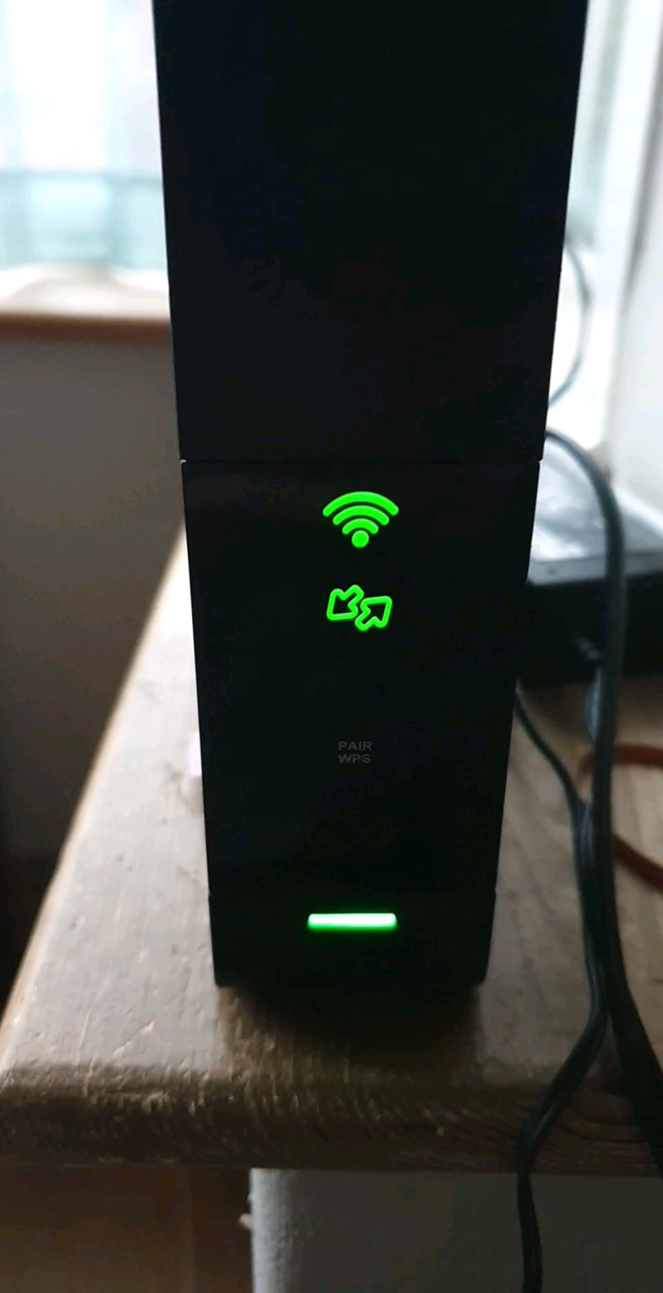 virgin router green light