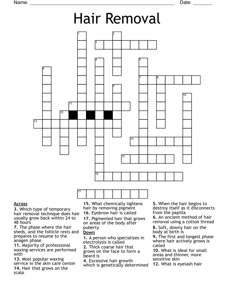 removal crossword clue