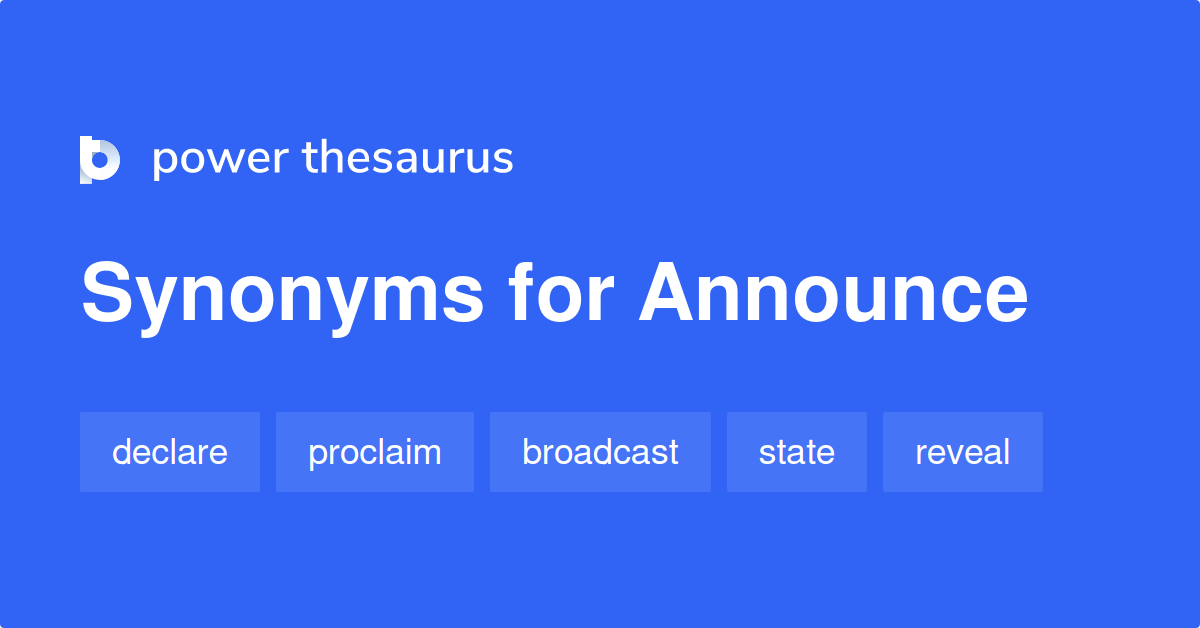 announcement thesaurus