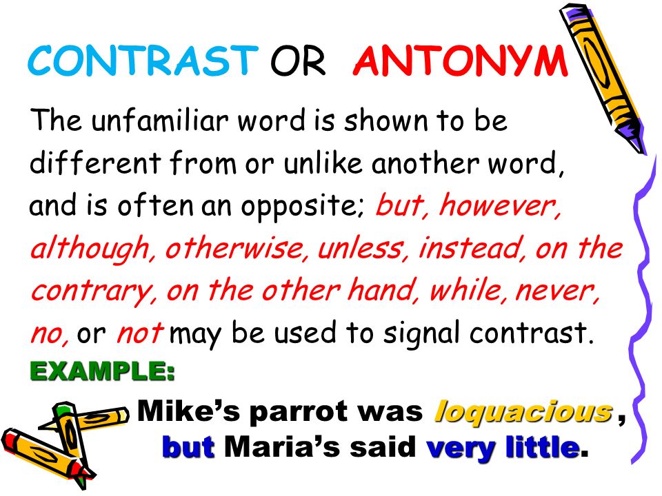 contrast antonym