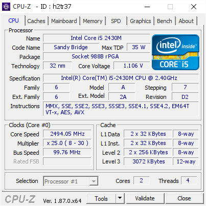 i5 2430m benchmark