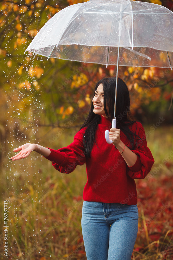 lady holding an umbrella