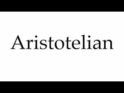 aristotelian pronunciation