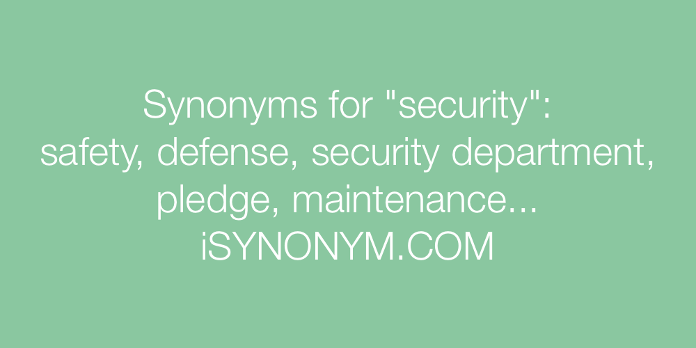 synonyms for security