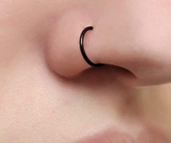 black nostril ring