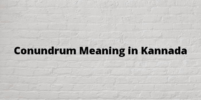 conundrum meaning in kannada