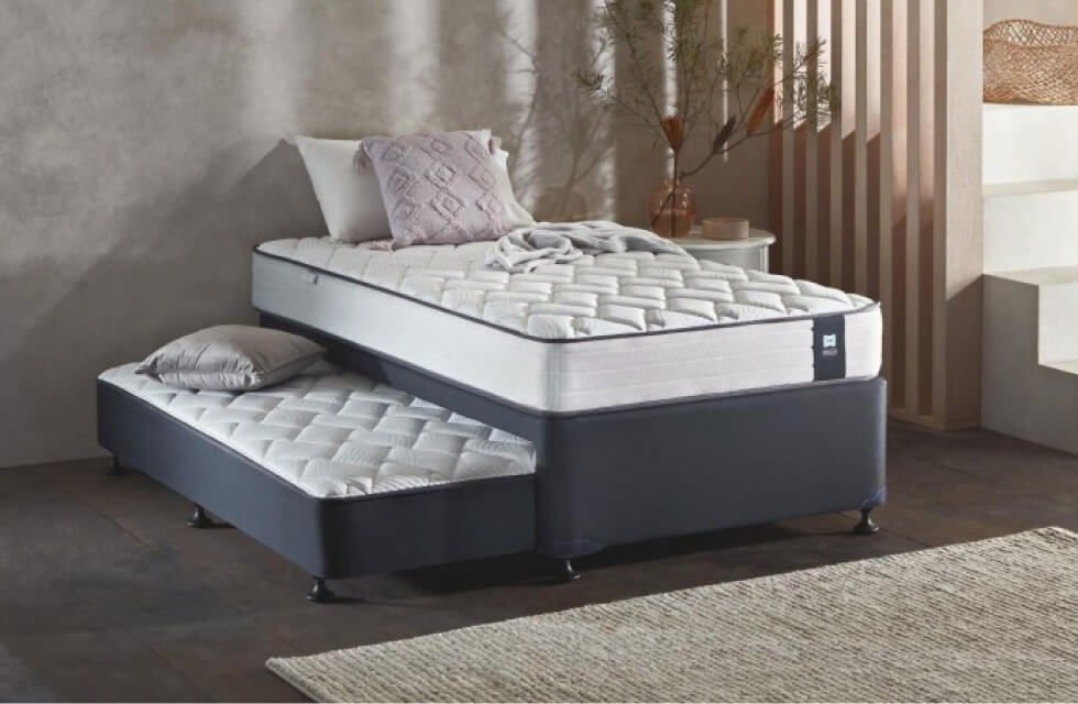 sealy king single trundle bed