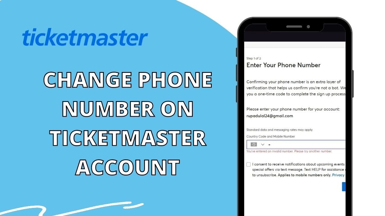 how to change phone number on ticketmaster