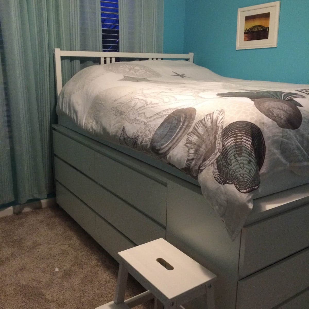 ikea bed hack storage