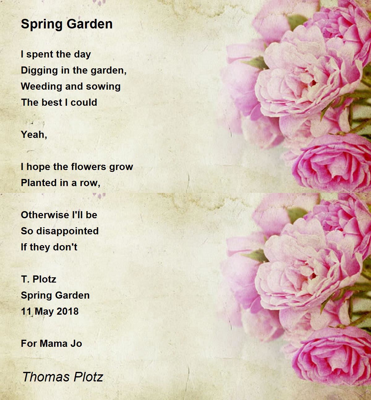 planting your spring garden poem