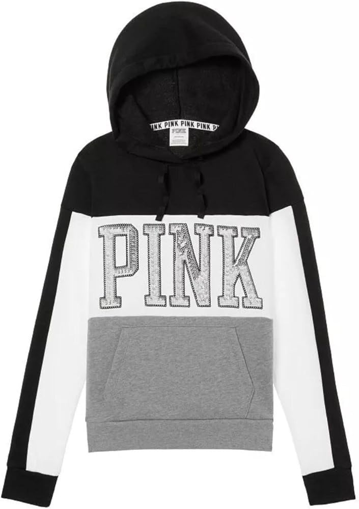 pink victoria secret grey hoodie