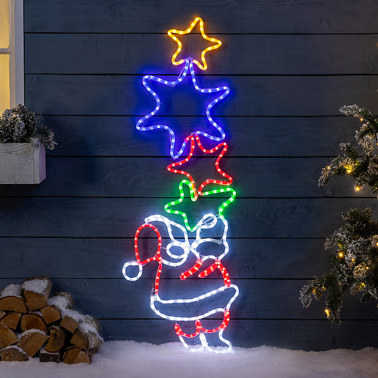 outdoor christmas silhouette lights