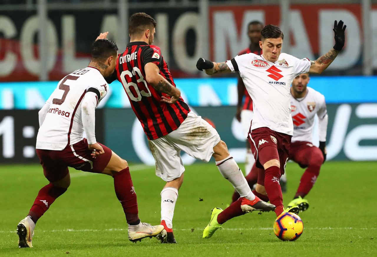 a.c. milan vs torino f.c. lineups