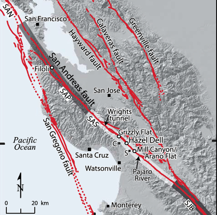 san francisco fault map