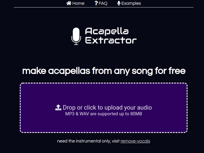 acapella extractor online