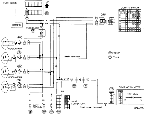 1995 nissan pickup relay diagram