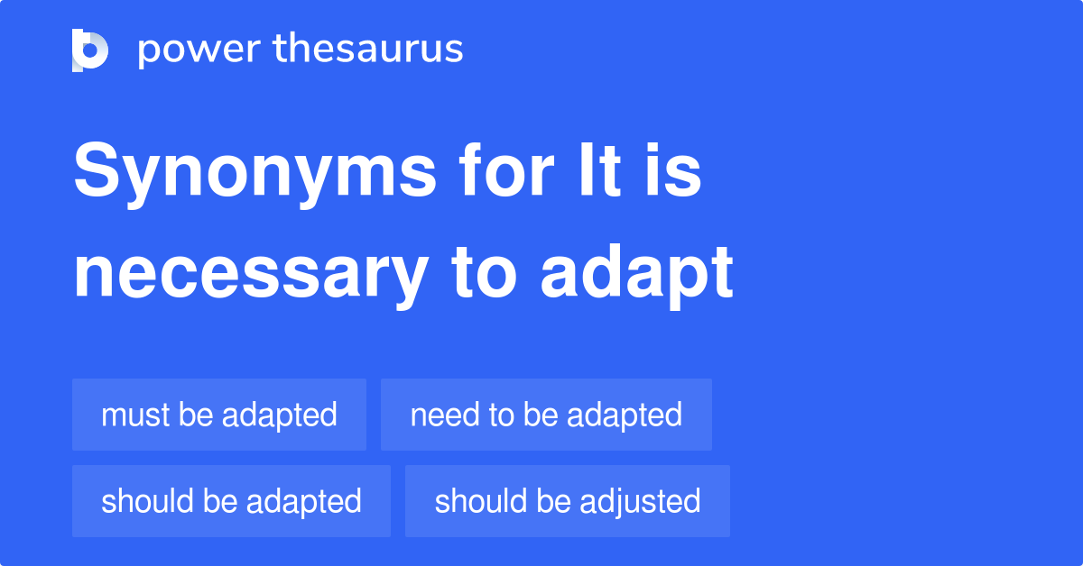 adapt thesaurus