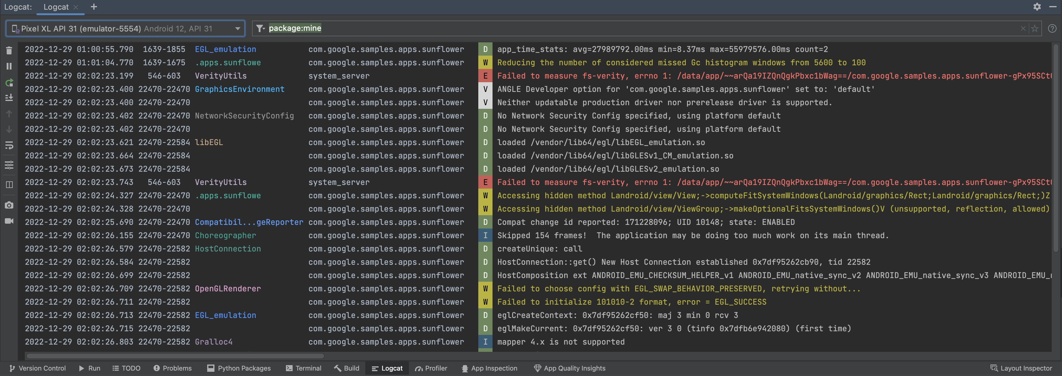 adb logcat package name