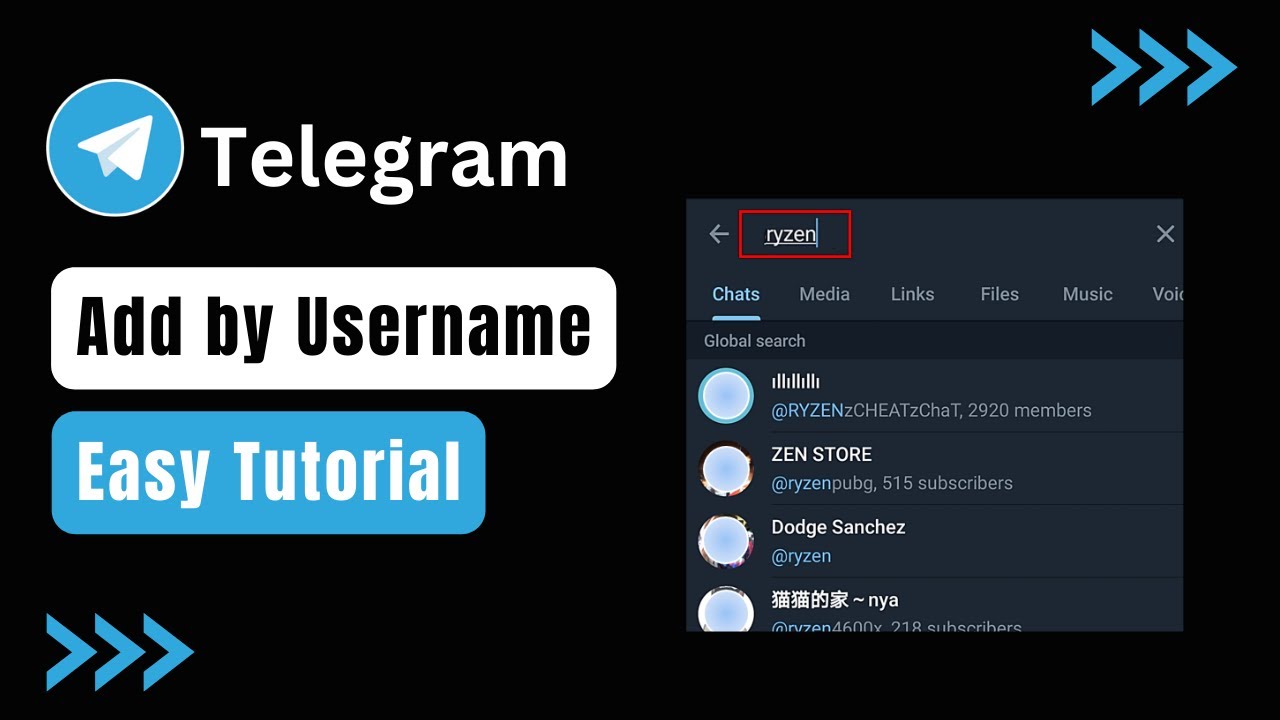 add by username telegram