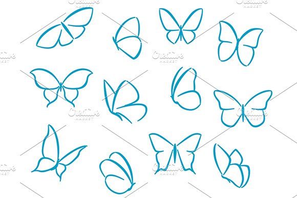 easy drawn butterfly