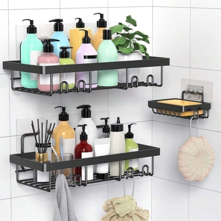 adhesive shower shelf
