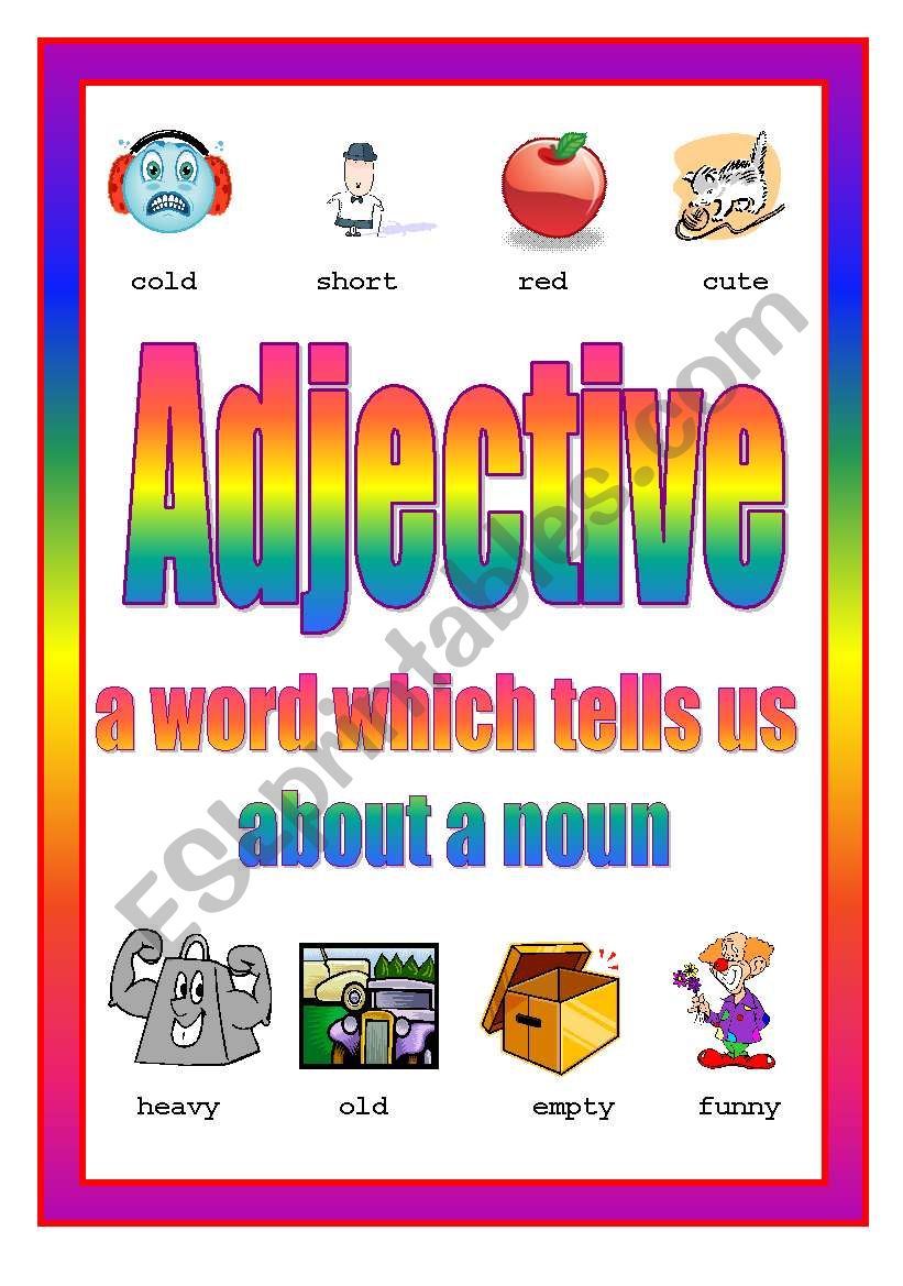 adjectives poster