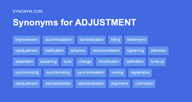 adjust synonyms in english