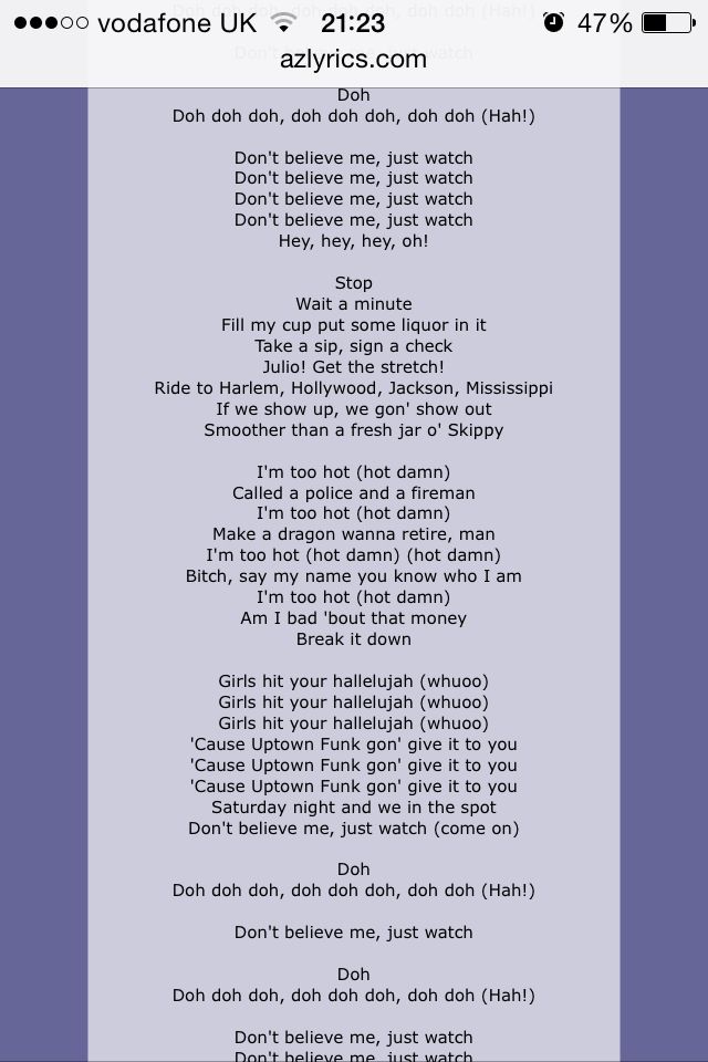 uptown bruno mars lyrics