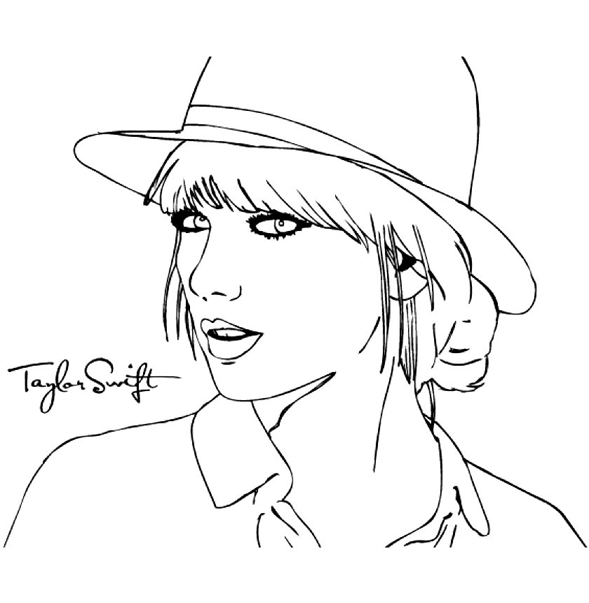 taylor swift coloring pages