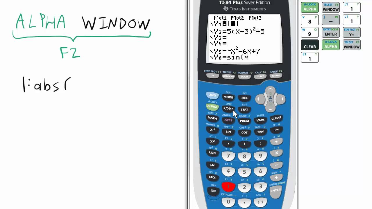 how to graph absolute value on ti 84