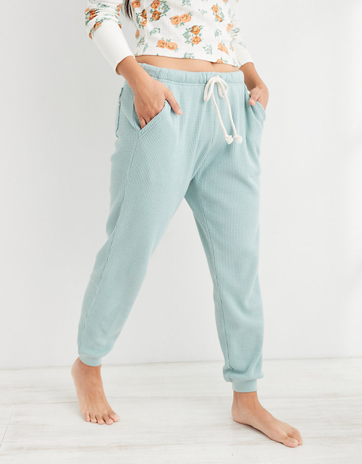 aerie waffle joggers