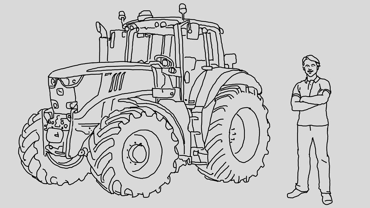 dibujo de tractor john deere