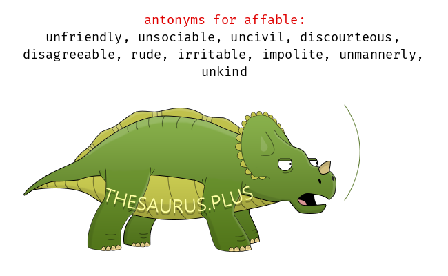 affable thesaurus